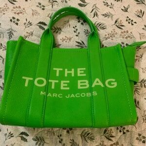 Marc Jacobs Leather Neon Green Tote Bag